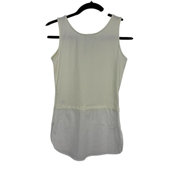 Skinny Shirt Sleeveless Layering Blouse Womens size Small White Slimming NEW - Picture 2 of 14